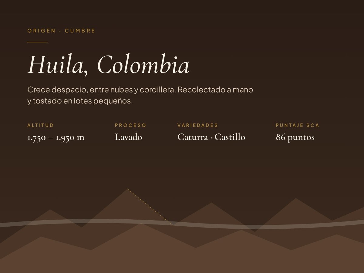 Café Cumbre molido 250 g de Valle del Cauca, Colombia — foto 5