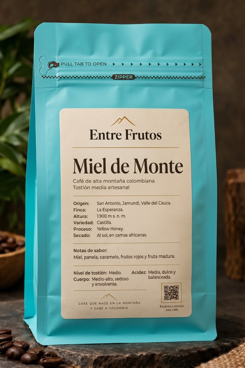Café Miel de Monte molido 250 g de Valle del Cauca, Colombia