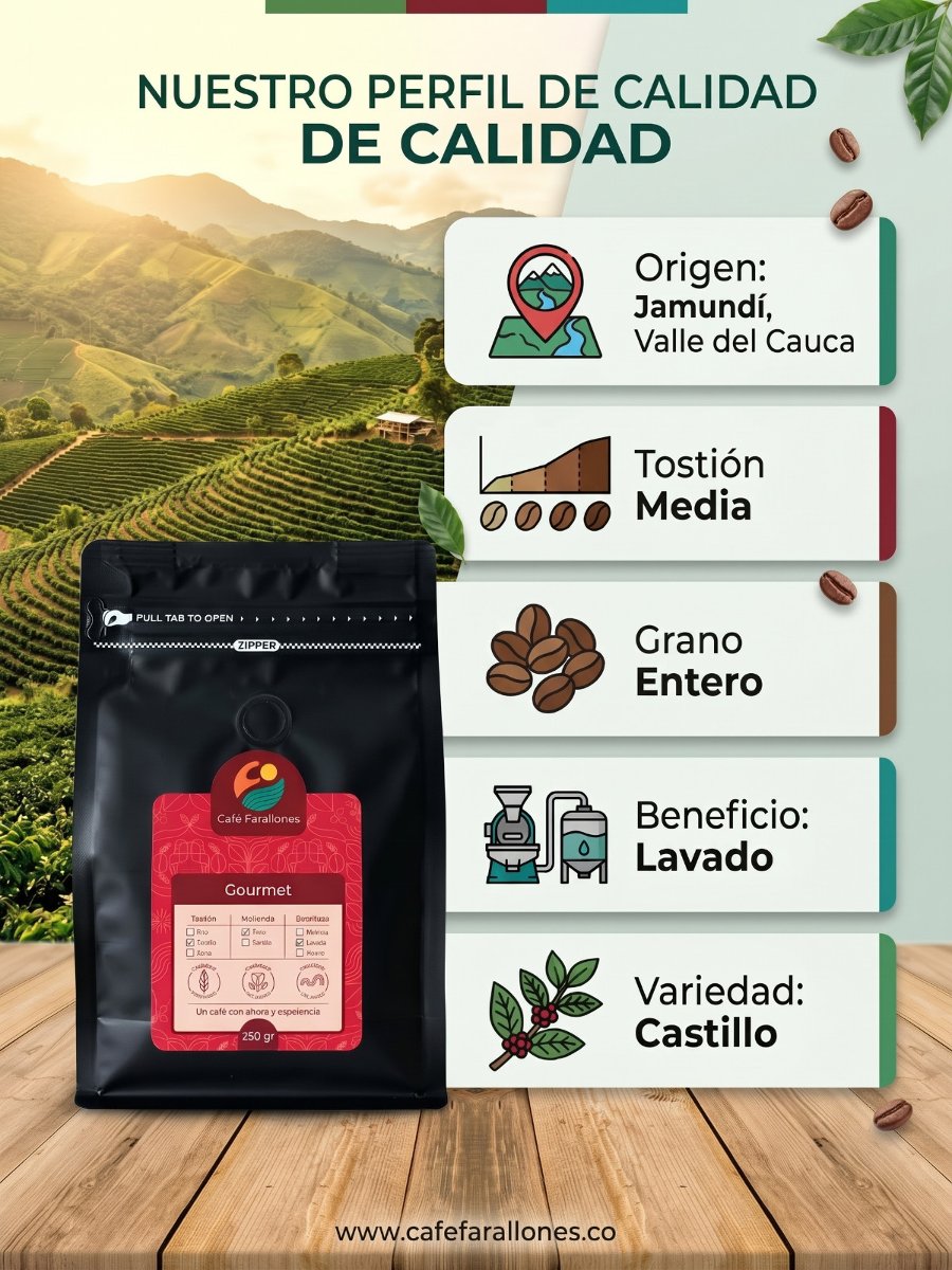 Café Gourmet grano entero 250 g de Jamundí, Colombia — foto 2